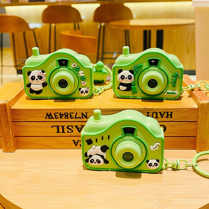 Cute Panda Projection Camera Keychain