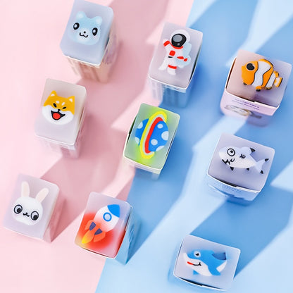 Cute Sandwich-Style Animal/Space/Dinosaur Erasers