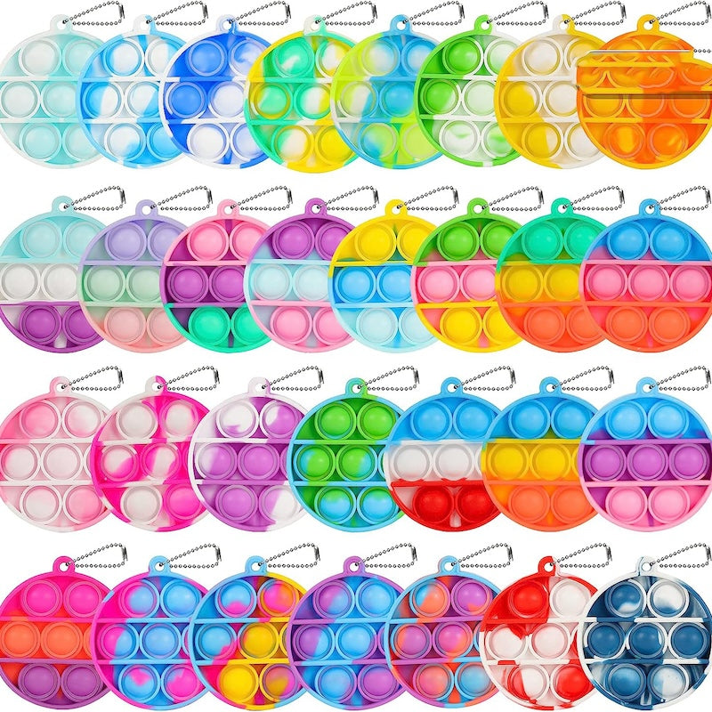 Pop Fidget Bubble Keychains – 12PCS Set