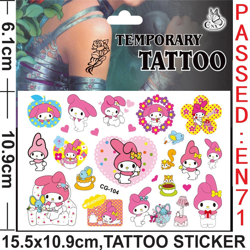 Temporary Tattoos for Kids Single Pack