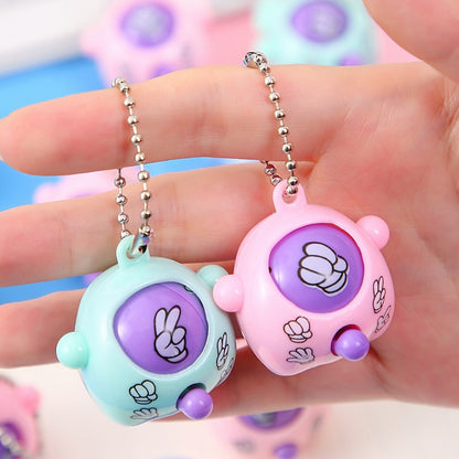Mini Rock Paper Scissors Egg Keychain