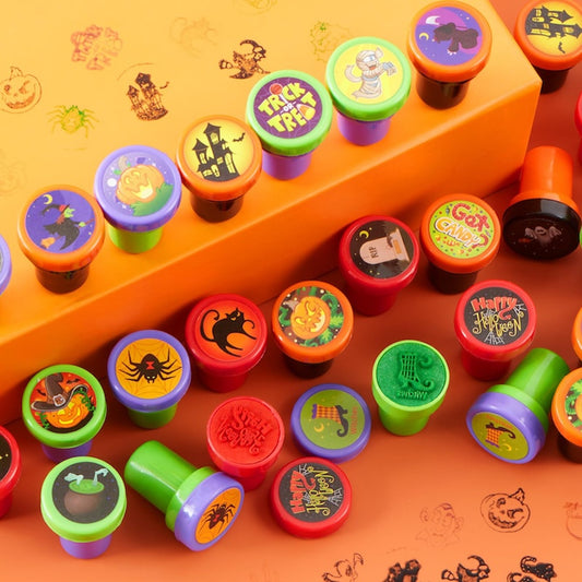 Cartoon Stamp Set – 24-Pack Halloween Kids Stamps