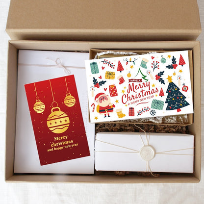 Mini Christmas Greeting Cards – Cute Thank-You Card (Pack of 10)