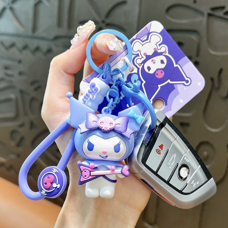 Kuromi Electronic Music Party Keychain Collection