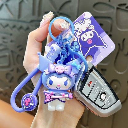 Kuromi Electronic Music Party Keychain Collection