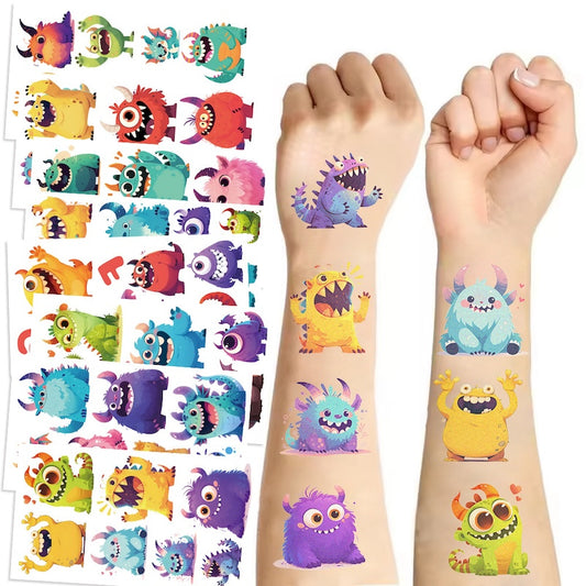 Cute Temporary Tattoos 10 Sheets - Little Monsters
