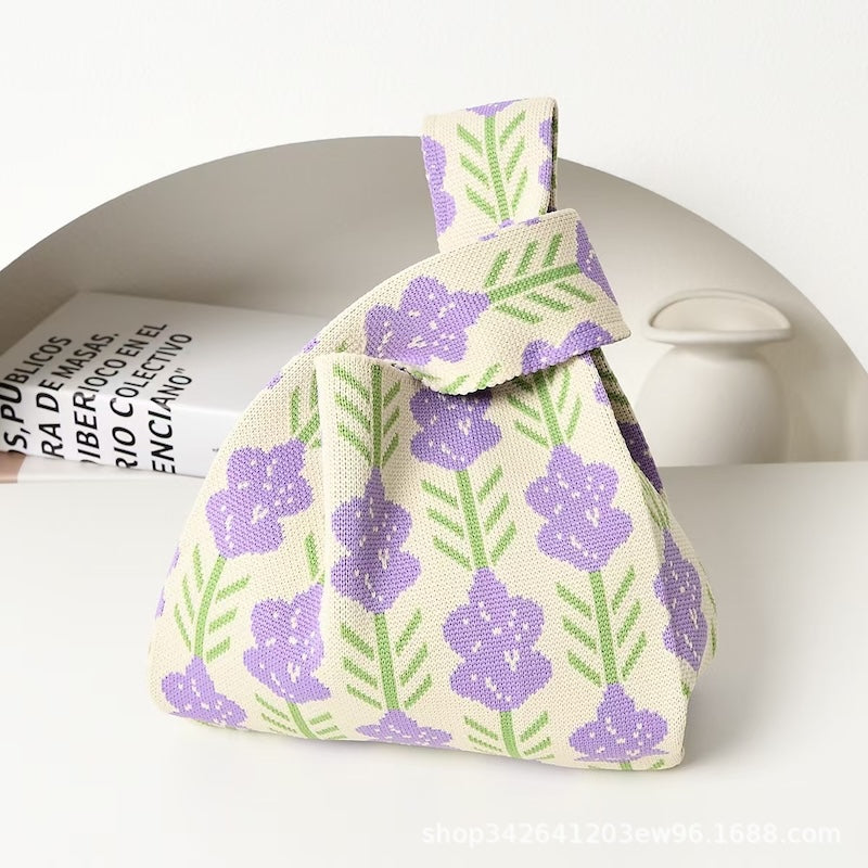Cute Pattern Knitted Tote Bag