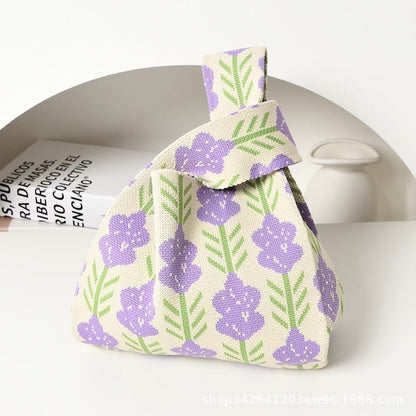 Cute Pattern Knitted Tote Bag
