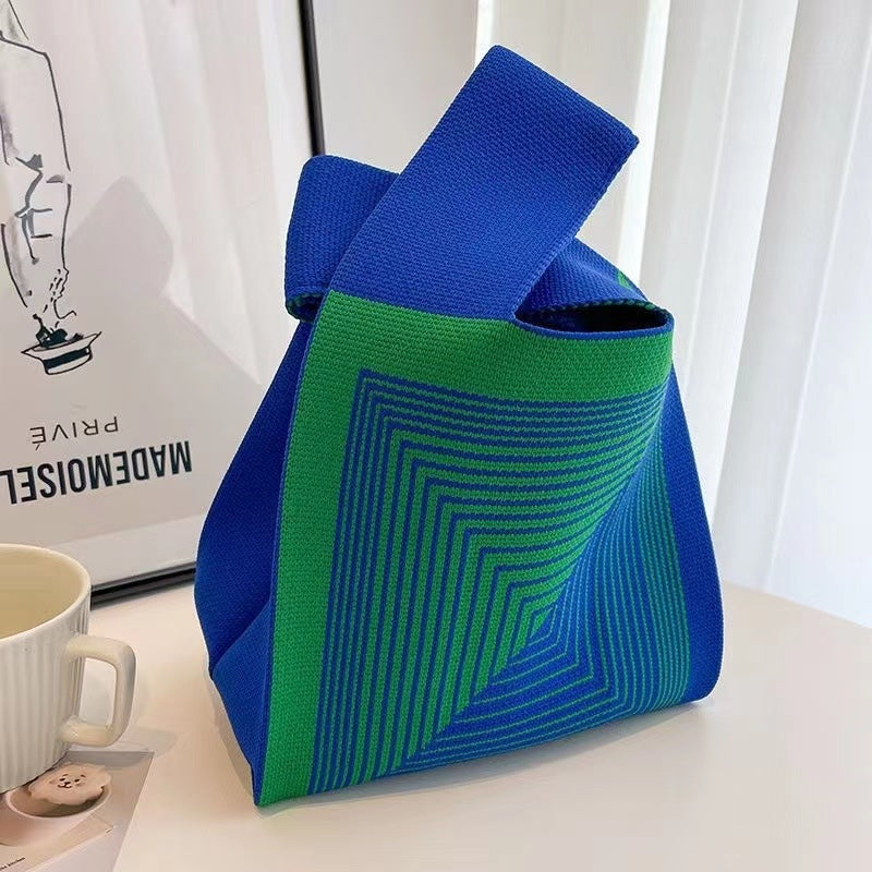 Cute Pattern Knitted Tote Bag