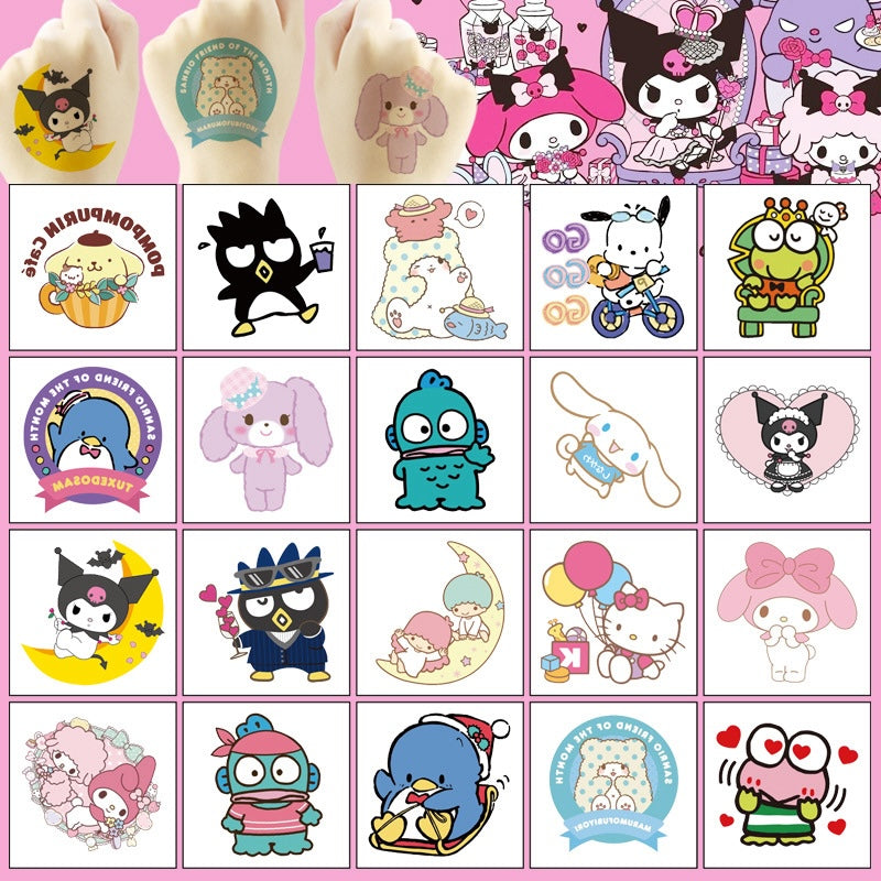 Kids Temporary Tattoo Stickers 5x5cm 20PCS Set