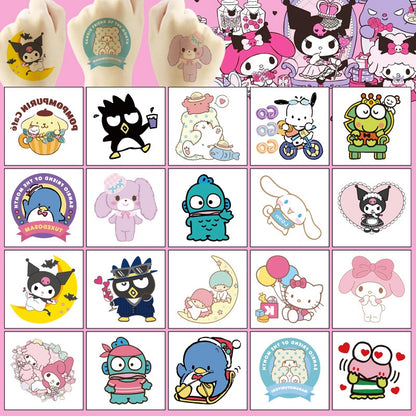 Kids Temporary Tattoo Stickers 5x5cm 20PCS Set