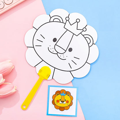 Cute DIY Painting Hand Fan