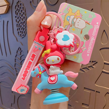 Joyful Shaking Carousel Keychain