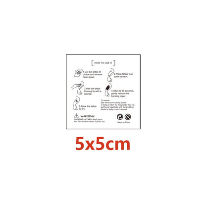 Kids Temporary Tattoo Stickers 5x5cm 20PCS Set