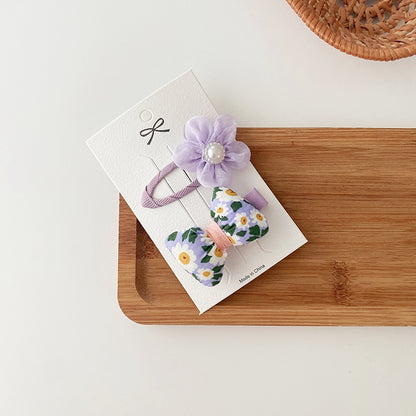 Dreamy Purple Bow Hair Clips