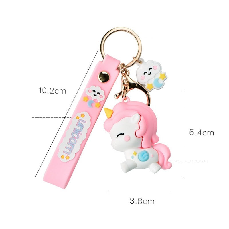 Cartoon Soft Silicone Keychain - Unicorn