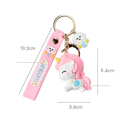 Cartoon Soft Silicone Keychain - Unicorn
