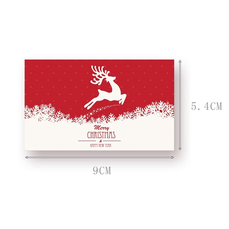 Mini Christmas Greeting Cards – Cute Thank-You Card (Pack of 10)
