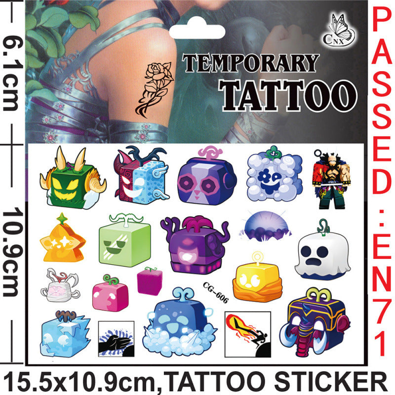 Temporary Tattoos for Kids Single Pack