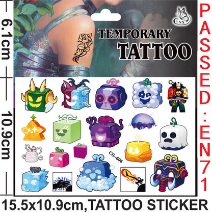 Temporary Tattoos for Kids Single Pack