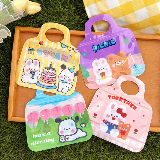 Cute Cartoon Resealable Handle Gift Bags