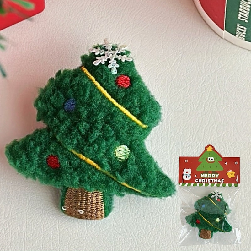 Christmas Plush Brooch Set – Soft & Festive Holiday Pins