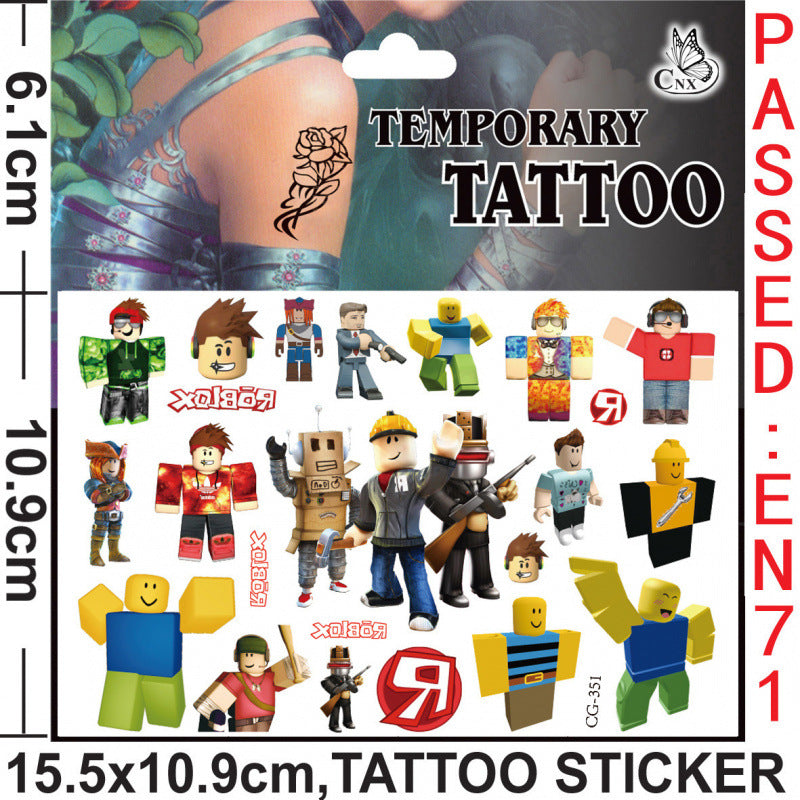 Temporary Tattoos for Kids Single Pack