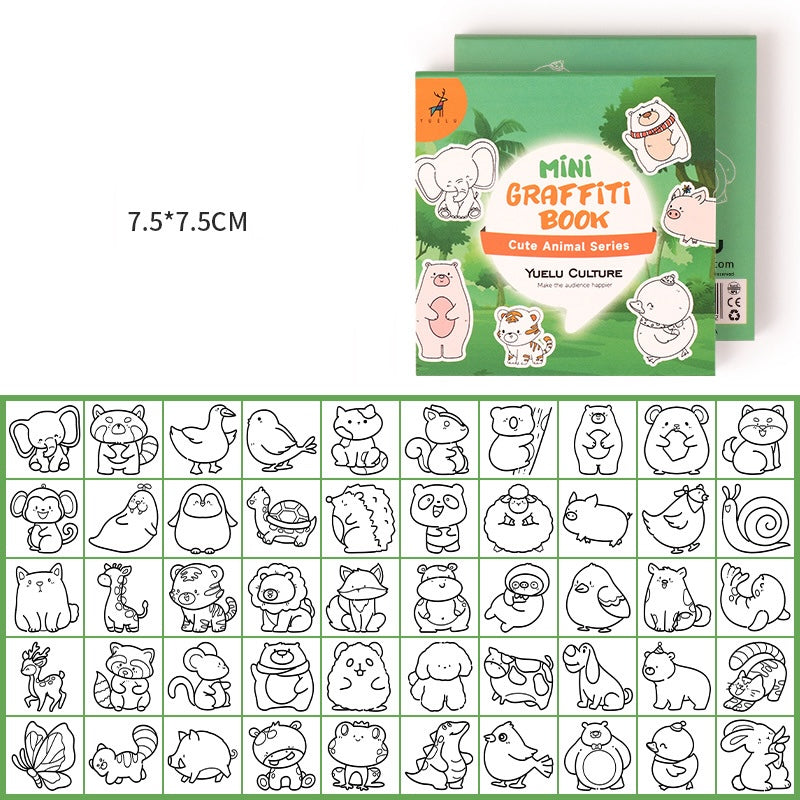 Mini Portable Doodle Coloring Memo Pad