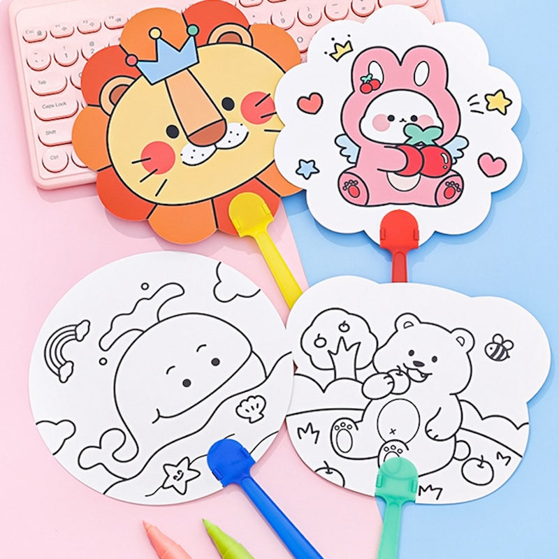 Cute DIY Painting Hand Fan