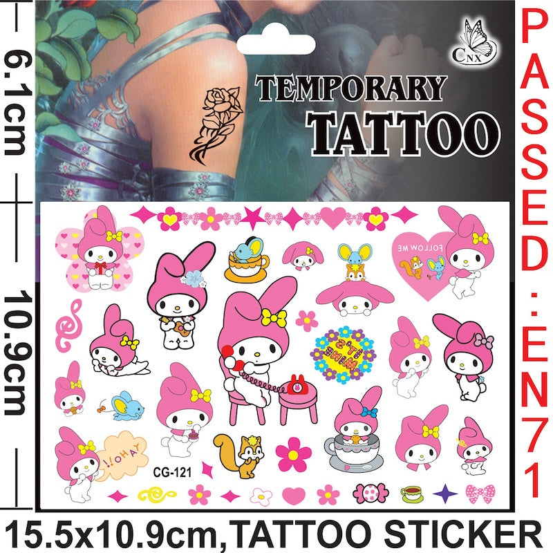 Temporary Tattoos for Kids Single Pack