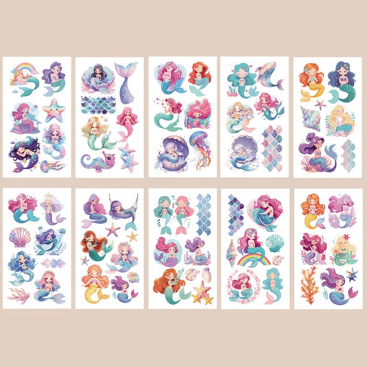 Cute Temporary Tattoos 10 Sheets - Mermaids