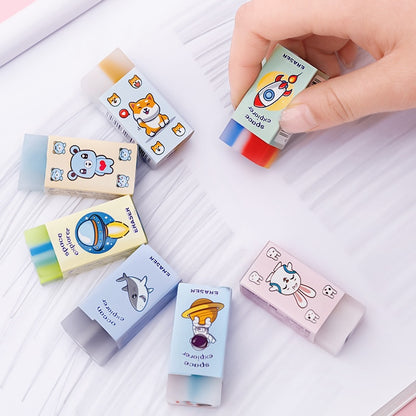 Cute Sandwich-Style Animal/Space/Dinosaur Erasers