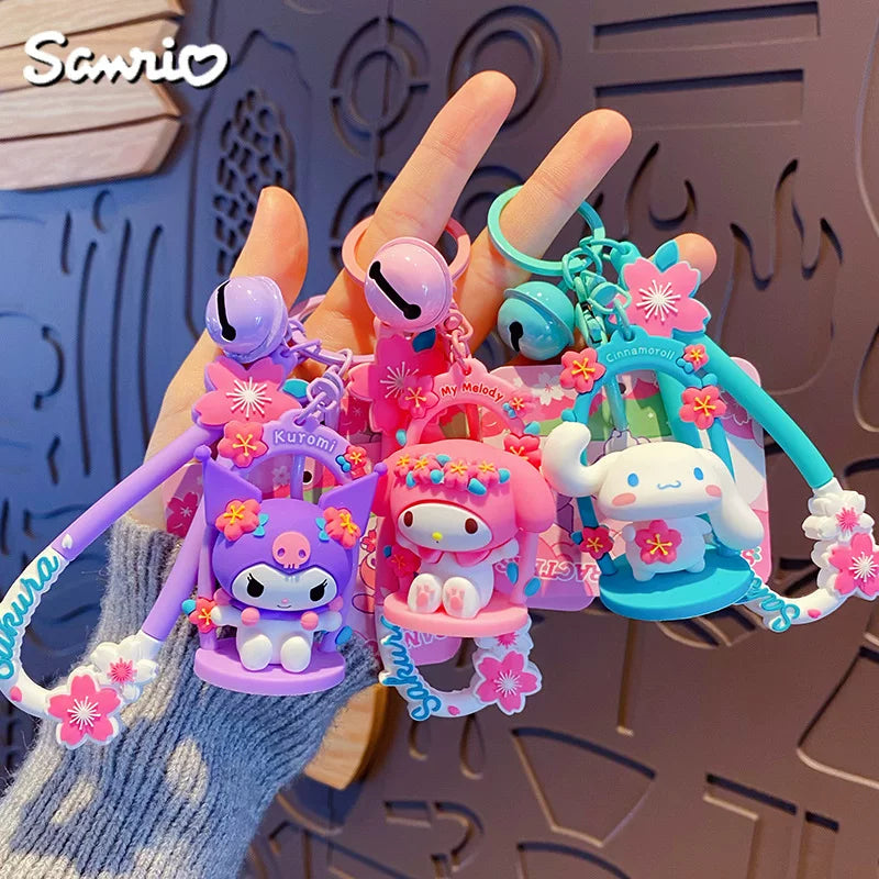 Japanese-Style Sakura Swing Keychain
