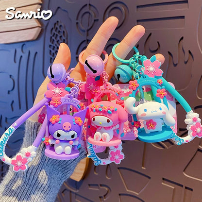 Japanese-Style Sakura Swing Keychain
