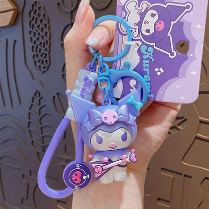 Kuromi Electronic Music Party Keychain Collection