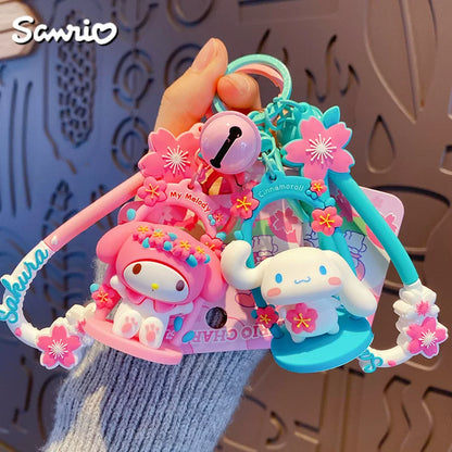 Japanese-Style Sakura Swing Keychain