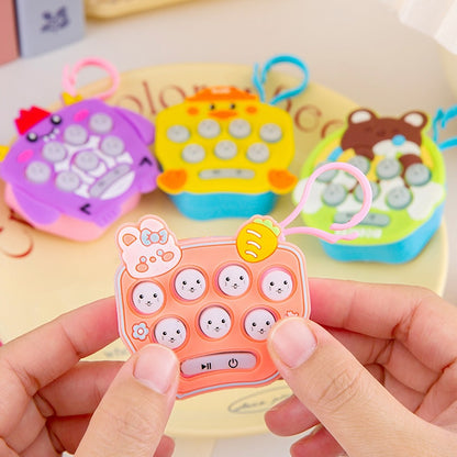 Mini Whack-a-Mole Handheld Game Keychain – Light-Up Fidget Toy