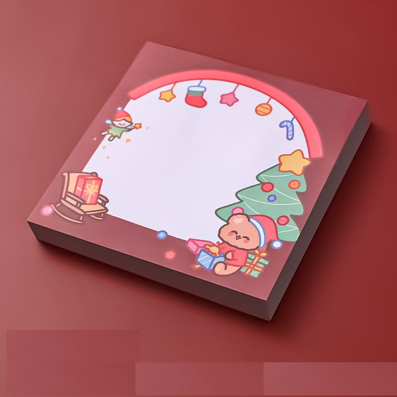 Christmas Sticky Notes – Cute Holiday Memo Pads (8×8 cm, 50 Sheets)