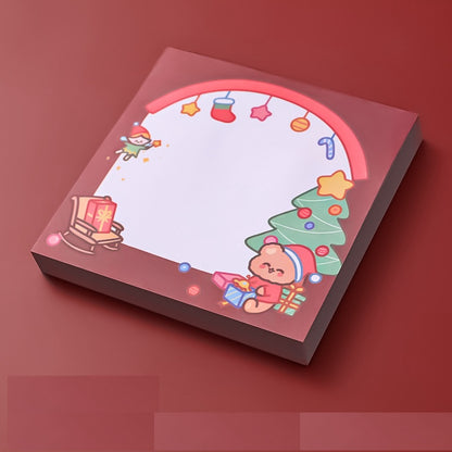 Christmas Sticky Notes – Cute Holiday Memo Pads (8×8 cm, 50 Sheets)
