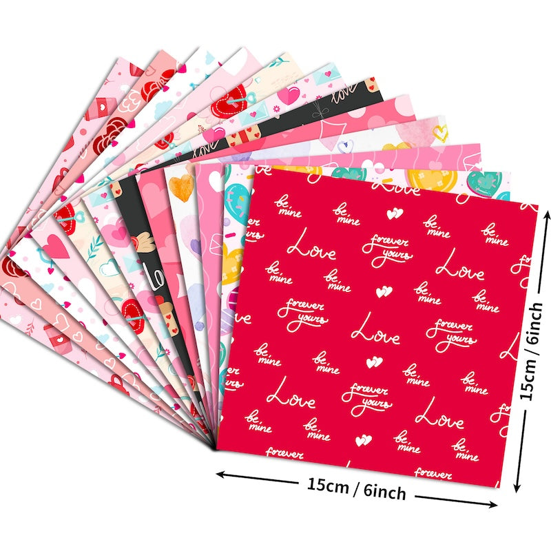 12-Sheet Valentine's Day DIY Paper Set