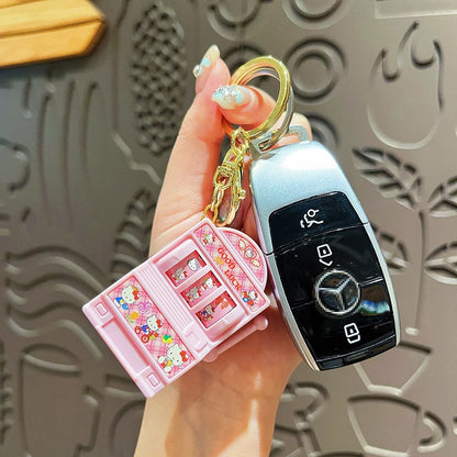 Cute Cartoon Pull-to-Reveal Keychain