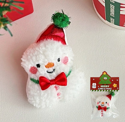Christmas Plush Brooch Set – Soft & Festive Holiday Pins