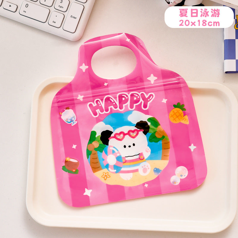 Cute Cartoon Resealable Handle Gift Bags
