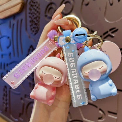 Bubble Dinosaur Baby Silicone Keychain