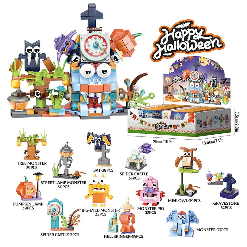Halloween Building Block Set – 12 Designs