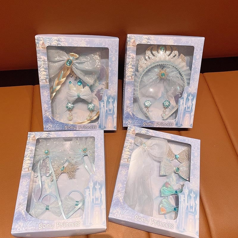 Snow Princess Crown Hair Set Gift Box