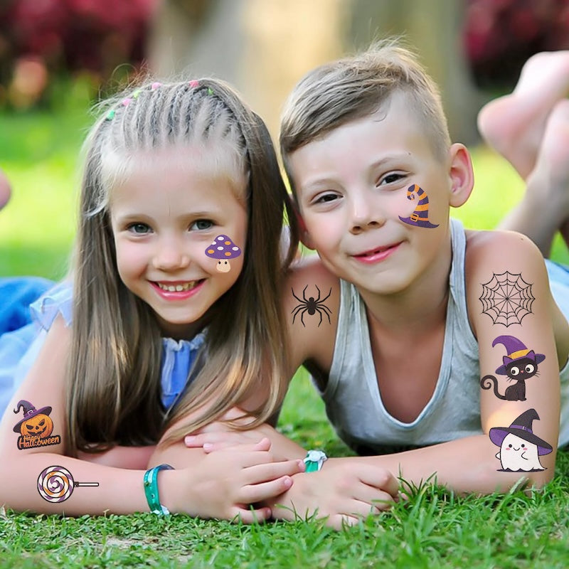 Cute Temporary Tattoos 10 Sheets - Halloween