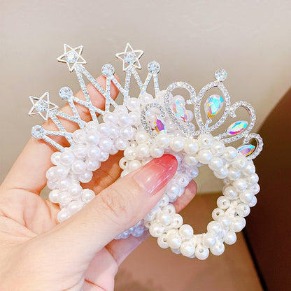 Princess Crown Pearl Hair Tie