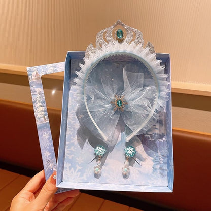 Snow Princess Crown Hair Set Gift Box