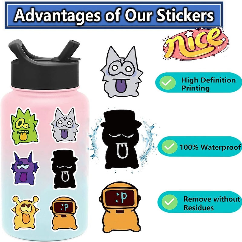 50PCS DIY Waterproof Stickers
